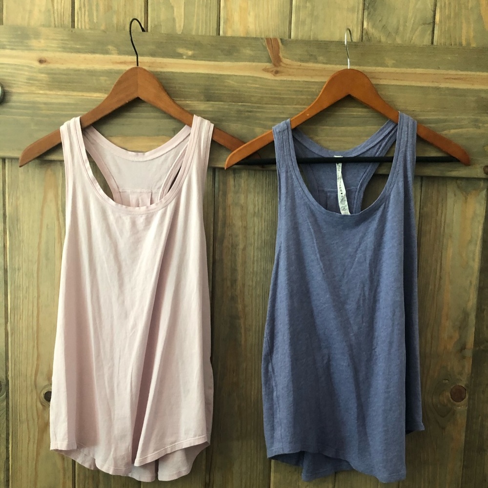 Two size 4 pleated love tanks by lululemon